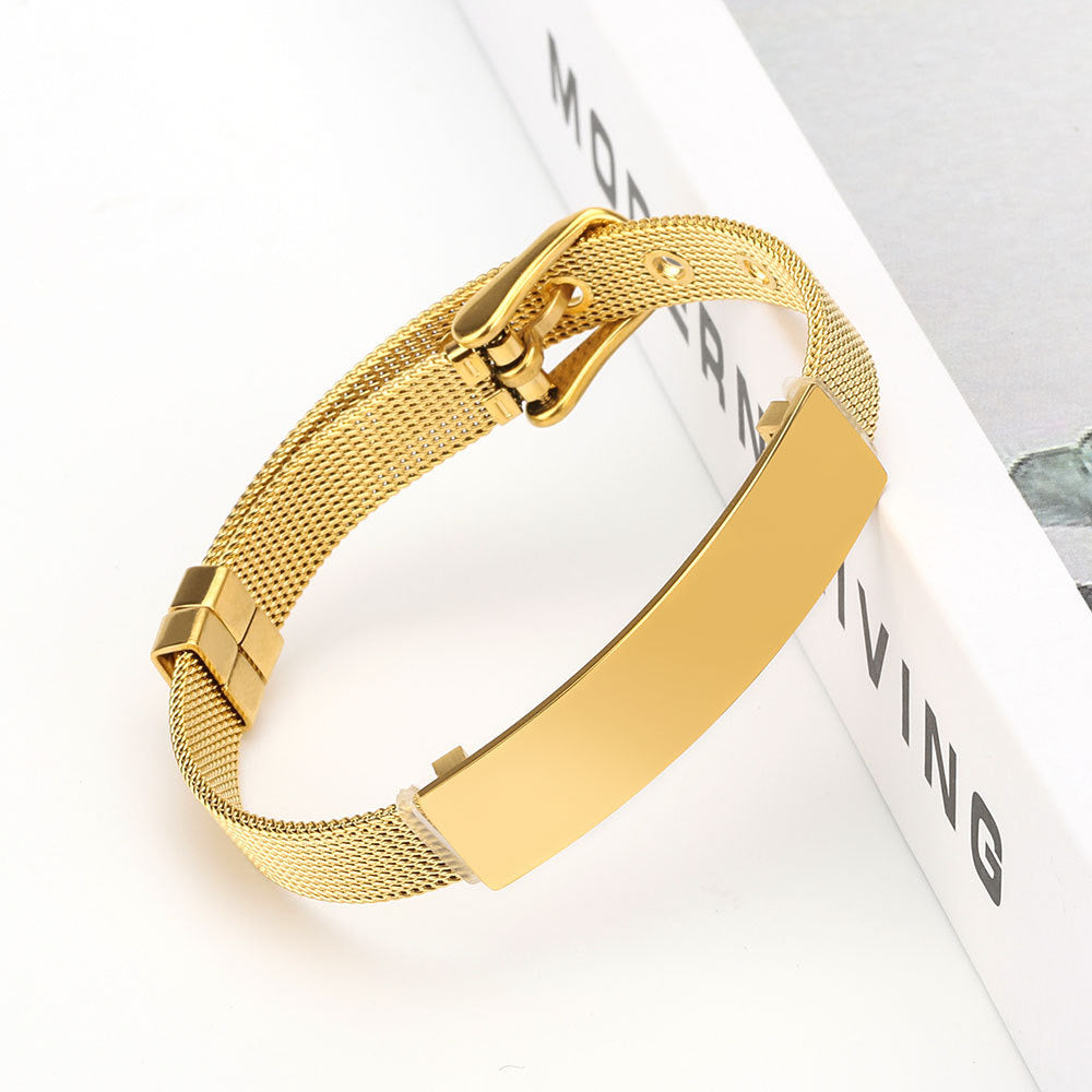 Personalised Unisex Adjustable Buckle Bracelet