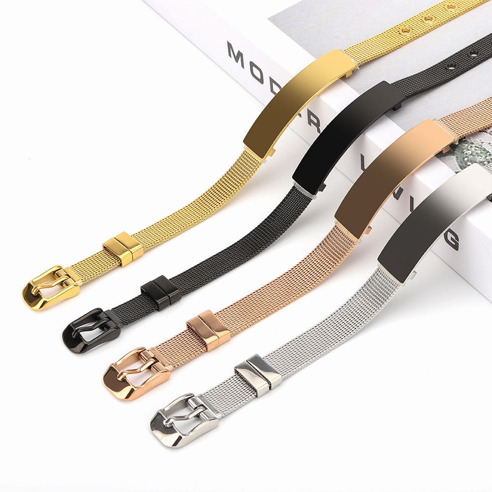 Personalised Unisex Adjustable Buckle Bracelet