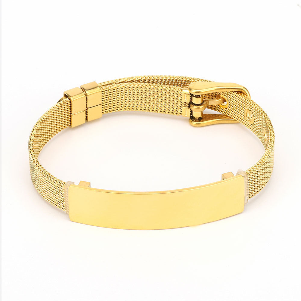 Personalised Unisex Adjustable Buckle Bracelet