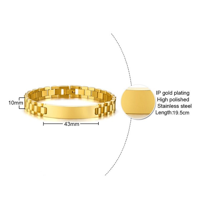 Water Resistant Personalised Premium Watch Band Bracelet