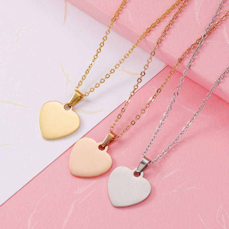 Personalised Premium Heart Pendant Necklace